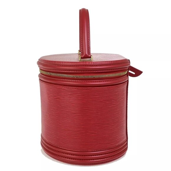 LOUIS VUITTON LV Logo Cannes Hand Vanity Bag Epi Leather Red M48037 35EC873 - Picture 2 of 16